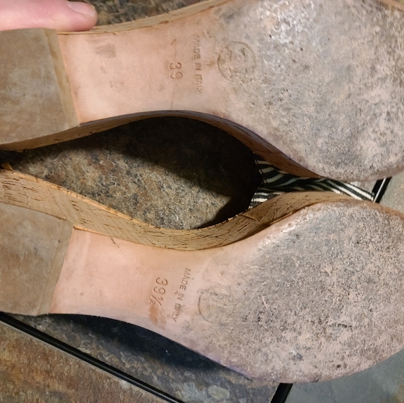 Chanel Black patent leather quilted cork slides - Picture 5 of 9